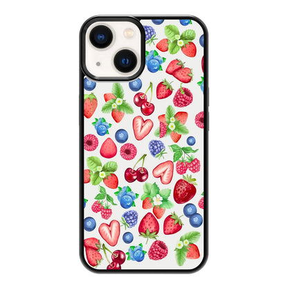 qizjio Fruit Phone Case Shockproof Protective Cherry Phone Case for iPhone 14 Plus Strawberry Phone Case